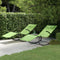 vidaXL - Ligbedden - 2 - st - schommelend - staal - en - textileen - groen