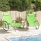 vidaXL - Ligbedden - 2 - st - schommelend - staal - en - textileen - groen