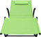 vidaXL - Ligbedden - 2 - st - schommelend - staal - en - textileen - groen