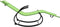 vidaXL - Ligbedden - 2 - st - schommelend - staal - en - textileen - groen