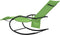 vidaXL - Ligbedden - 2 - st - schommelend - staal - en - textileen - groen