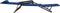 vidaXL - Ligbedden - inklapbaar - 2 - st - met - voetensteun - staal - blauw