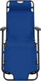vidaXL - Ligbedden - inklapbaar - 2 - st - met - voetensteun - staal - blauw