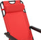 vidaXL - Ligbedden - inklapbaar - 2 - st - met - voetensteun - staal - rood
