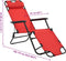 vidaXL - Ligbedden - inklapbaar - 2 - st - met - voetensteun - staal - rood
