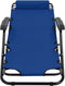 vidaXL - Ligbedden - inklapbaar - 2 - st - met - voetensteun - staal - blauw