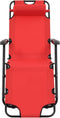 vidaXL - Ligbedden - inklapbaar - 2 - st - met - voetensteun - staal - rood