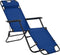 vidaXL - Ligbedden - inklapbaar - 2 - st - met - voetensteun - staal - blauw