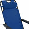 vidaXL - Ligbedden - inklapbaar - 2 - st - met - voetensteun - staal - blauw