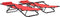 vidaXL - Ligbedden - inklapbaar - 2 - st - met - voetensteun - staal - rood