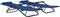 vidaXL - Ligbedden - inklapbaar - 2 - st - met - voetensteun - staal - blauw