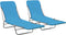 vidaXL - Ligbedden - inklapbaar - 2 - st - staal - en - stof - blauw