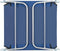 vidaXL - Ligbedden - inklapbaar - 2 - st - staal - en - stof - blauw