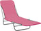vidaXL - Ligbedden - inklapbaar - 2 - st - staal - en - stof - roze