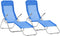 vidaXL - Ligbedden - inklapbaar - 2 - st - textileen - blauw