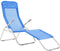 vidaXL - Ligbedden - inklapbaar - 2 - st - textileen - blauw