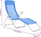 vidaXL - Ligbedden - inklapbaar - 2 - st - textileen - blauw