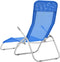 vidaXL - Ligbedden - inklapbaar - 2 - st - textileen - blauw