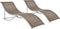 vidaXL - Ligbedden - inklapbaar - 2 - st - textileen - crème