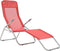vidaXL - Ligbedden - inklapbaar - 2 - st - textileen - rood