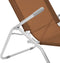 vidaXL - Ligbedden - inklapbaar - 2 - st - textileen - taupe