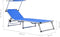 vidaXL - Ligbedden - inklapbaar - met - dak - 2 - st - aluminium - en - textileen - blauw