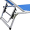 vidaXL - Ligbedden - inklapbaar - met - dak - 2 - st - aluminium - en - textileen - blauw