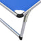 vidaXL - Ligbedden - inklapbaar - met - dak - 2 - st - aluminium - en - textileen - blauw
