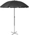 vidaXL - Ligbedden - met - parasol - aluminium - zwart