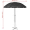 vidaXL - Ligbedden - met - parasol - aluminium - zwart