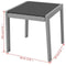 vidaXL - Ligbedden - met - tafel - aluminium - zwart