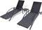 vidaXL - Ligbedden - met - tafel - poly - rattan - zwart