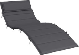 vidaXL - Ligbedkussen - 180x60x3 - cm - oxford - stof - antracietkleurig