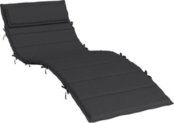 vidaXL - Ligbedkussen - 180x60x3 - cm - oxford - stof - zwart