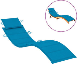 vidaXL - Ligbedkussen - 186x58x3 - cm - oxford - stof - blauw