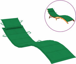 vidaXL - Ligbedkussen - 186x58x3 - cm - oxford - stof - groen