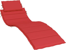 vidaXL - Ligbedkussen - 186x58x3 - cm - oxford - stof - rood