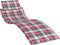 vidaXL - Ligbedkussen - 186x58x3 - cm - oxford - stof - ruitpatroon - rood