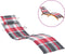 vidaXL - Ligbedkussen - 186x58x3 - cm - oxford - stof - ruitpatroon - rood