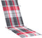 vidaXL - Ligbedkussen - 186x58x3 - cm - oxford - stof - ruitpatroon - rood