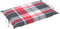 vidaXL - Ligbedkussen - 186x58x3 - cm - oxford - stof - ruitpatroon - rood