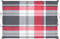 vidaXL - Ligbedkussen - 186x58x3 - cm - oxford - stof - ruitpatroon - rood