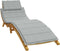 vidaXL - Ligbedkussen - 186x58x3 - cm - stof - gemêleerd - lichtgrijs