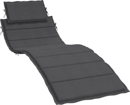 vidaXL - Ligbedkussen - 186x58x3 - cm - stof - gemêleerd - antracietkleurig