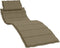 vidaXL - Ligbedkussen - 186x58x3 - cm - stof - gemêleerd - taupe