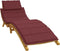vidaXL - Ligbedkussen - 186x58x3 - cm - stof - gemêleerd - wijnrood