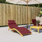 vidaXL - Ligbedkussen - 186x58x3 - cm - stof - gemêleerd - wijnrood