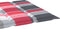 vidaXL - Ligbedkussen - 200x50x3 - cm - oxford - stof - ruitpatroon - rood