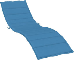 vidaXL - Ligbedkussen - 200x50x4 - cm - stof - gemêleerd - blauw