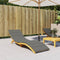 vidaXL - Ligbedkussen - 200x50x4 - cm - stof - gemêleerd - donkergrijs